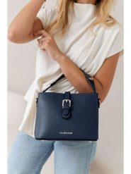 Lia Biassoni Skórzana torebka w kolorze granatowym - 25 x 20 x 12 cm rozmiar: onesize. Niebieskie torebki klasyczne Lia Biassoni, bez wzorów, z materiału, przez ramię, bez dodatków. Za 260.99 zł.