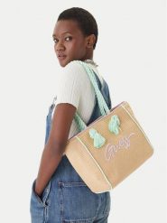 Guess Torebka J6GZ20 WO680 Beżowy. Brązowe torebki klasyczne Guess, z aplikacjami, z syntetyku, bez dodatków. Za 305.99 zł.