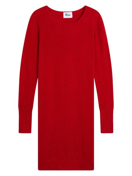 Just Cashmere Kaszmirowa sukienka "Susan" w kolorze czerwonym rozmiar: M. Czerwone sukienki Just Cashmere, m, bez wzorów, z kaszmiru, bez kołnierzyka, bez ramiączek, mini. Za 410.94 zł.