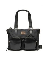 Monnari Torebka BAG0330-020 Czarny. Czarne torebki klasyczne Monnari, bez wzorów, z materiału, bez dodatków. Za 149.99 zł.