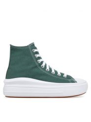 Converse Trampki Chuck Taylor All Star Move Platform A10664C Zielony. Zielone trampki Converse, bez wzorów, z materiału, retro, bez zapięcia. Za 269.99 zł.