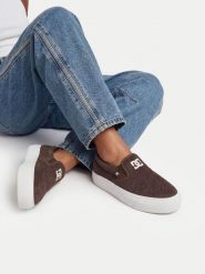 DC Shoes Tenisówki CEO-LEA-ZL-0011 Brązowy ciemny. Brązowe trampki DC Shoes, bez wzorów, ze skóry, bez zapięcia. Za 199.99 zł.