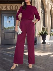 Milan Kiss Spodnie w kolorze bordowym rozmiar: L. Czerwone spodnie materiałowe Milan Kiss, bez wzorów, z materiału, z podwyższonym stanem. Za 152.99 zł.