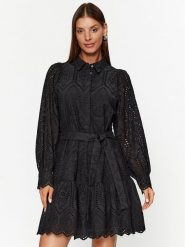 YAS Sukienka letnia Holi 26030709 Czarny Loose Fit. Czarne sukienki YAS, xl, bez wzorów, z bawełny, bez kołnierzyka, bez ramiączek. Za 279.99 zł.