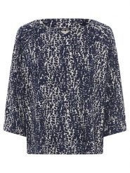 Olsen Bluzka w kolorze granatowo-białym rozmiar: 46. Białe bluzki Olsen, bez wzorów, bez kołnierzyka, bez ramiączek. Za 92.42 zł.