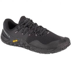 Buty do biegania damskie Merrell Trail Glove 7. Czarne buty do biegania Merrell, bez wzorów, z gumy, bez zapięcia, do biegania. Za 572.55 zł.