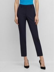Boss Spodnie materiałowe 50490051 Granatowy Regular Fit. Niebieskie spodnie materiałowe Boss, bez wzorów, z materiału. Za 479.99 zł.