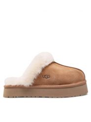 Ugg Kapcie W Disquette 1122550 Brązowy. Brązowe kapcie UGG, bez wzorów, ze skóry. Za 509.99 zł.