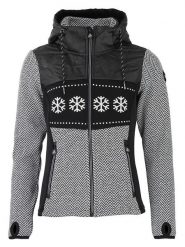 Peak Mountain Kurtka polarowa "Animo" w kolorze czarno-białym rozmiar: S. Białe kurtki Peak Mountain, s, bez wzorów, z polaru, bez kaptura. Za 311.85 zł.