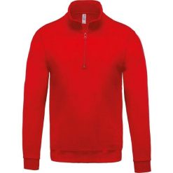 Bluza Kariban Col Zippé. Niebieskie bluzy bez kaptura KARIBAN, m, bez wzorów, z bawełny, bez kaptura. Za 154.00 zł.