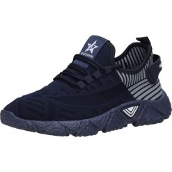 Granatowe sportowe buty damskie SUPER STAR 695. Niebieskie buty sportowe lifestyle Suzana, bez wzorów, z tkaniny, retro, bez zapięcia. W wyprzedaży za 101.15 zł.