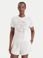 Guess T-Shirt E6GI01 K68D2 Biały Regular Fit. Białe t-shirty Guess, l, z aplikacjami, z wiskozy, bez kołnierzyka, bez ramiączek. Za 189.99 zł.