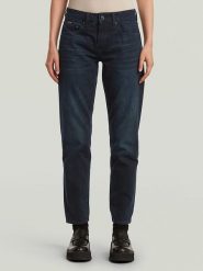 G-Star Dżinsy - Boyfriend fit - w kolorze granatowym rozmiar: W25/L32. Niebieskie jeansy G-Star, l, z aplikacjami, ze skóry, klasyczne. Za 351.38 zł.