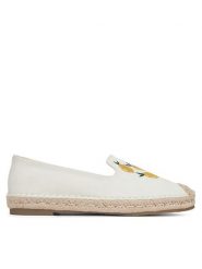 DeeZee Espadryle MXCR-229 Biały. Białe espadryle DeeZee, bez wzorów, z materiału, bez obcasa. Za 119.99 zł.
