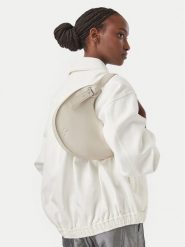 Calvin Klein Torebka Asym Buckle Shoulder Bag LV04F3872G Kremowy. Białe torebki klasyczne Calvin Klein, bez wzorów, ze skóry, bez dodatków. Za 449.99 zł.