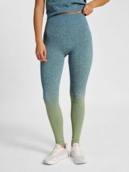 Damskie legginsy bezszwowe Hummel Gradient. Niebieskie legginsy Hummel, bez wzorów, z materiału. Za 222.00 zł.