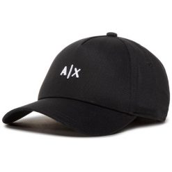 Czapka z daszkiem Armani Exchange. Czarne czapki z daszkiem Armani Exchange, bez wzorów. Za 139.99 zł.