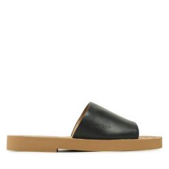 Klapki See By Chloé. Czarne klapki See By Chloé, bez wzorów, bez obcasa, bez zapięcia. Za 889.99 zł.