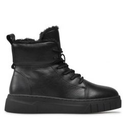 Trzewiki Jenny Fairy. Czarne botki Jenny Fairy, bez wzorów, bez obcasa, na płaskiej podeszwie, bez zapięcia. Za 169.99 zł.