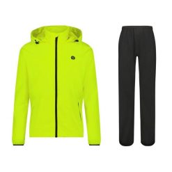 GO Rain Suit Essential Neon Yellow. Żółte kombinezony AGU, m, bez wzorów, z materiału, biznesowe, bez kołnierzyka, bez ramiączek, krótkie. Za 467.90 zł.