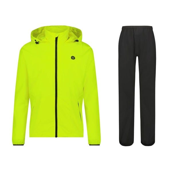 GO Rain Suit Essential Neon Yellow. Żółte kombinezony AGU, m, bez wzorów, z materiału, biznesowe, bez kołnierzyka, bez ramiączek, krótkie. Za 467.90 zł.