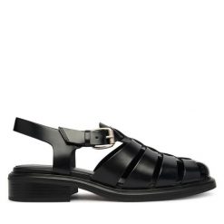 Sandały Vagabond Shoemakers. Czarne sandały Vagabond Shoemakers, bez wzorów, bez obcasa, na słupku, bez zapięcia. Za 629.99 zł.