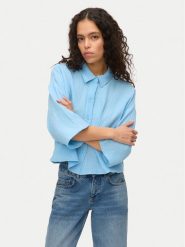 Vero Moda Koszula Natali 10279685 Niebieski Standard Fit. Niebieskie koszule Vero Moda, l, bez wzorów, z bawełny, bez kołnierzyka, bez ramiączek. Za 99.99 zł.