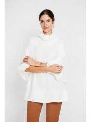 ASSUILI Sweter w kolorze białym rozmiar: 42. Białe swetry Assuili, bez wzorów, ze splotem, klasyczne, bez ramiączek. Za 142.45 zł.