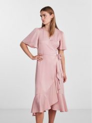 YAS Sukienka koktajlowa Thea 26028890 Różowy Standard Fit. Czerwone sukienki YAS, l, bez wzorów, z syntetyku, wizytowe, bez kołnierzyka, bez ramiączek. Za 179.99 zł.