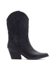 Jenny Fairy Kowbojki ROISIN HY20228-4 Czarny. Czarne kozaki Jenny Fairy, bez wzorów, z syntetyku, bez obcasa, na słupku, bez zapięcia. Za 99.99 zł.
