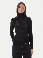 PINKO Bluzka Rufina 105979 A2YI Czarny Regular Fit. Czarne bluzki Pinko, l, bez wzorów, z syntetyku, bez kołnierzyka, bez ramiączek. Za 749.99 zł.