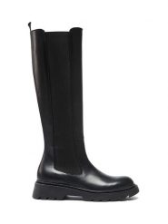 Frank Daniel Skórzane kozaki w kolorze czarnym rozmiar: 41. Czarne kozaki Frank Daniel, na zimę, bez wzorów, bez obcasa, bez zapięcia. Za 648.95 zł.