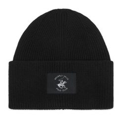Czapka Beverly Hills Polo Club. Czarne czapki zimowe Beverly Hills Polo Club, bez wzorów. Za 59.99 zł.