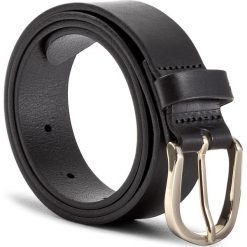 Pasek Damski TOMMY HILFIGER - The Coin Charm Belt 3.0 AW0AW05370 75 002. Czarne paski Tommy Hilfiger, w paski, ze skóry. W wyprzedaży za 169.00 zł.
