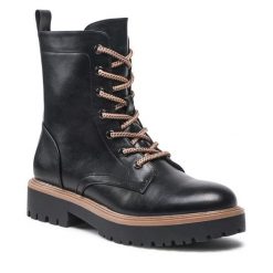 Trzewiki Jenny Fairy. Czarne botki Jenny Fairy, bez wzorów, bez obcasa, na płaskiej podeszwie, bez zapięcia. Za 129.99 zł.