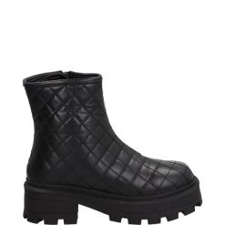 PRZESZYWANE BOTKI 04822373HK44 BLA. Botki Venezia, bez wzorów, ze skóry, bez obcasa, bez zapięcia. Za 229.00 zł.