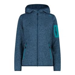 Bluza damska turystyczna CMP 3H19826. Niebieskie bluzy CMP, l, bez wzorów, sportowe, bez ramiączek, bez kaptura. Za 297.50 zł.