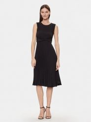 Nissa Sukienka koktajlowa RZ14841 Czarny Regular Fit. Czarne sukienki Nissa, bez wzorów, z syntetyku, wizytowe, bez kołnierzyka, bez ramiączek. Za 869.99 zł.