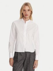 BOSS Koszula Bertyna 50543684 Biały Regular Fit. Białe koszule Boss, bez wzorów, z bawełny, bez kołnierzyka, bez ramiączek. Za 519.99 zł.