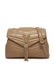 Valentino Torebka Privilege VBS8DN10 Beżowy. Brązowe kopertówki Valentino, bez wzorów, ze skóry, wizytowe, bez dodatków. Za 299.99 zł.