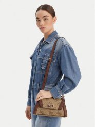 Guess Torebka Karnilla HWOS99 01190 Brązowy. Brązowe torebki klasyczne Guess, z aplikacjami, ze skóry, bez dodatków. Za 589.99 zł.