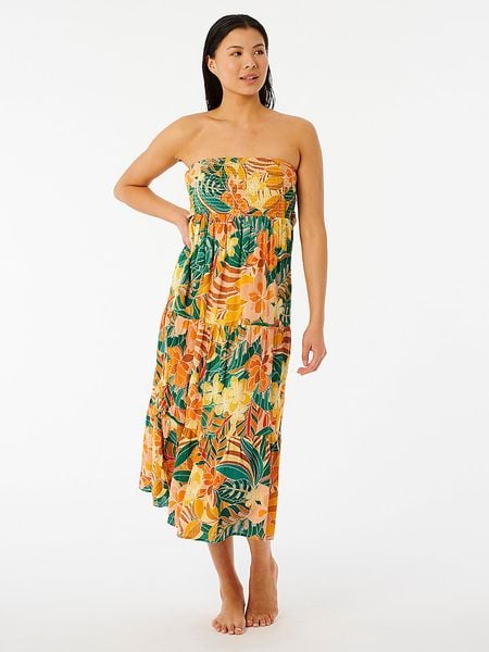 Rip Curl Sukienka "Brazilian Soul" ze wzorem rozmiar: S. Sukienki Rip Curl, s, bez wzorów, bez kołnierzyka, bez ramiączek, maxi, rozkloszowane. Za 123.25 zł.