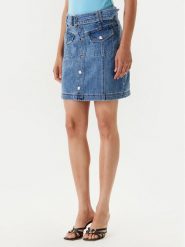 Morgan Spódnica jeansowa 251-JOLAM Niebieski Regular Fit. Niebieskie spódnice Morgan, bez wzorów, z bawełny. Za 299.99 zł.
