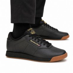 Buty damskie sneakersy sportowe Reebok SS-PRINCESS. Czarne buty treningowe Reebok, bez wzorów, z jeansu, bez zapięcia, trekkingowe, Reebok Princess. Za 179.00 zł.