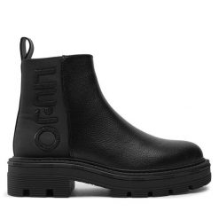Botki Liu Jo. Czarne botki Liu Jo, bez wzorów, bez obcasa, na płaskiej podeszwie, bez zapięcia. Za 679.99 zł.