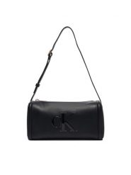 Calvin Klein Torebka Bold Ck Slouchy Shoulder Bag LV04F3894G Czarny. Czarne torebki klasyczne Calvin Klein, bez wzorów, ze skóry, bez dodatków. Za 369.99 zł.