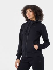 4F Bluza dresowa rozpinana z kapturem damska XS. Niebieskie bluzy 4f, xs, bez wzorów, z dresówki, bez ramiączek, z kapturem. W wyprzedaży za 79.99 zł.