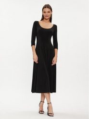 NORMA KAMALI Sukienka koktajlowa KK2273PL145001 Czarny Regular Fit. Czarne sukienki Norma Kamali, l, bez wzorów, z syntetyku, wizytowe, bez kołnierzyka, bez ramiączek. Za 819.99 zł.