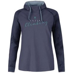 Bluza damska z kapturem Rafiki Estrella. Niebieskie bluzy RAFIKI, bez wzorów, z bawełny, z kapturem, na jogę i pilates. Za 401.60 zł.