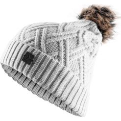 Czapka damska CAD603 - ciepły jasny szary - Outhorn. Czapki zimowe marki Outhorn. W wyprzedaży za 14.99 zł.